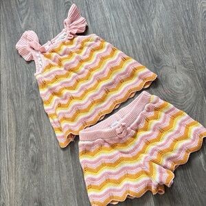 Haute Hippie Crochet Top and Short Set Size 4T